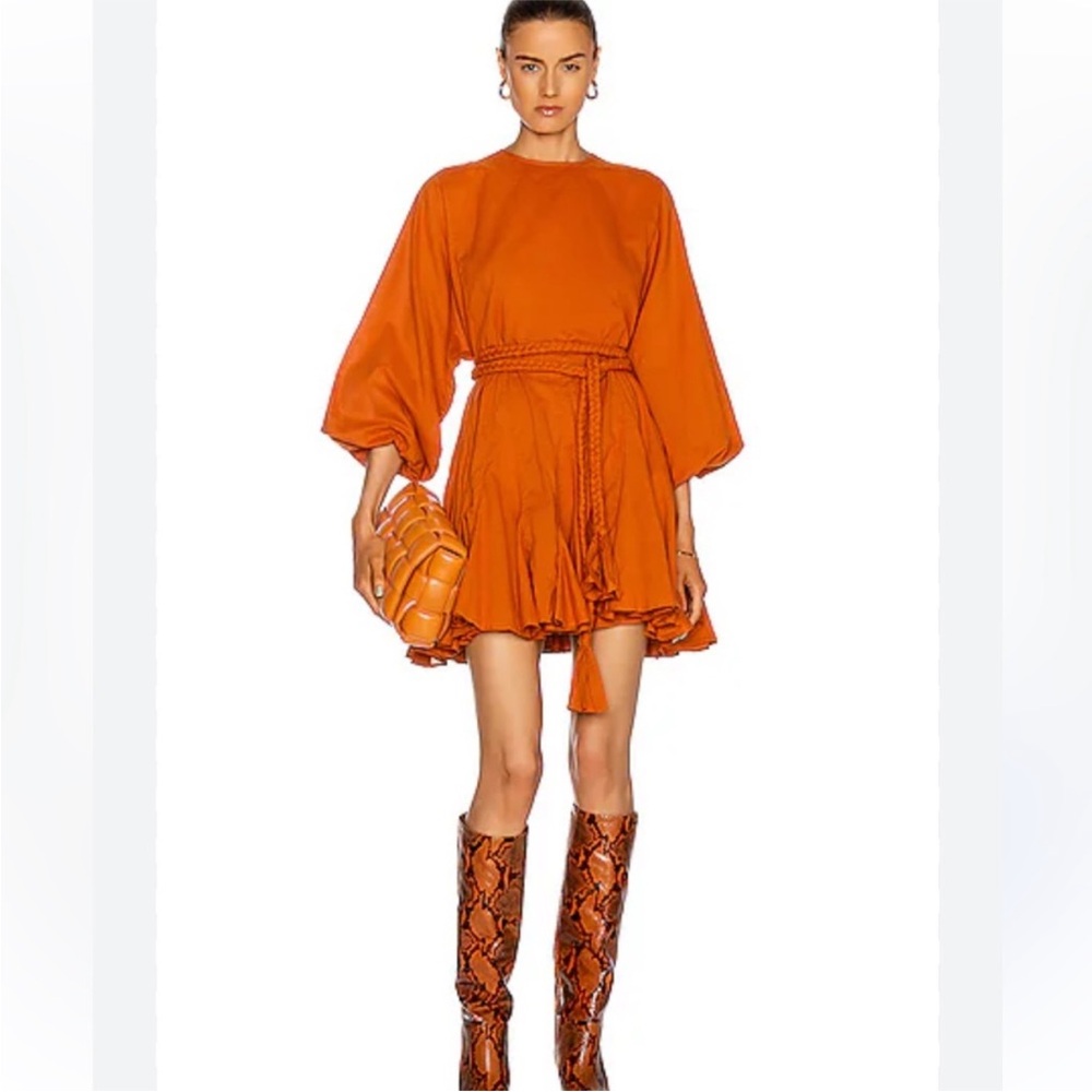 RHODE Vibrant Orange Mini Dress